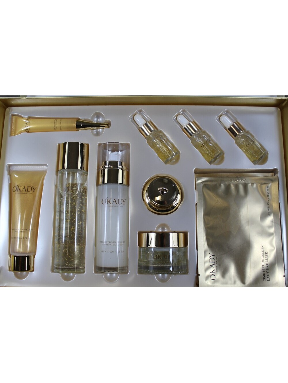 Okady Time Peptide Golden Lady Skin Care Set - Luxury Beauty "BNIB"